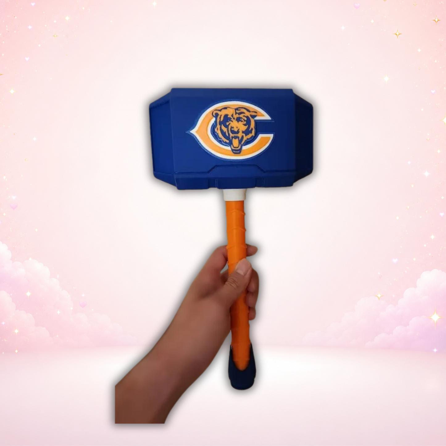 Chicago Football Inspired Thor Hammer | 3D Printed Fan Collectible