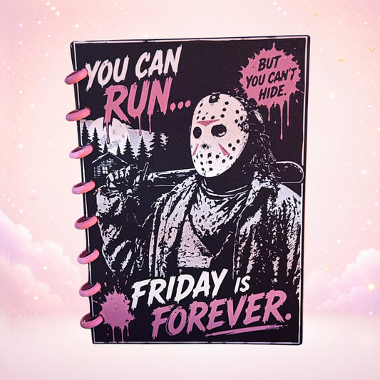 Jason Inspired A5 Disc Bound Notebook | Friday Horror Journal | Refillable A5 Planner with Pages Included