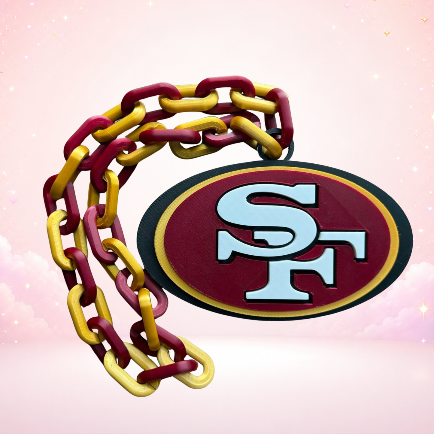 San Francisco 49ers Inspired Hype Chain | 3D Printed Fan Chain