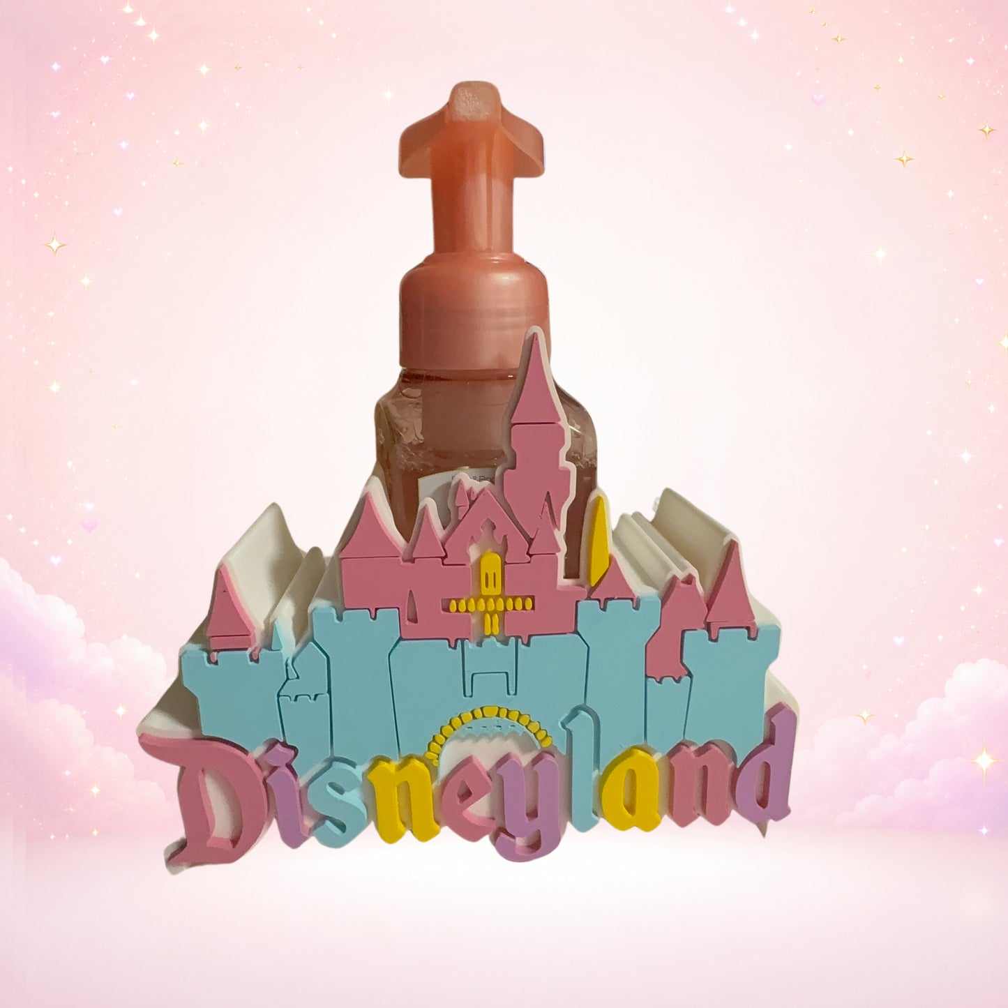 Disneyland Castle Bath & Body Works Foam Soap Holder | Refillable Soap Sleeve | 3D Printed Bathroom Decor